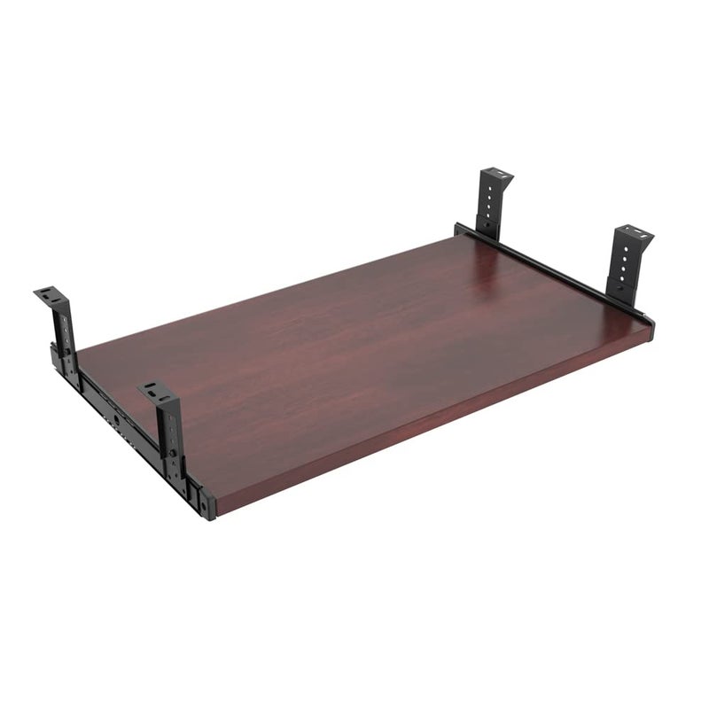 FRMSAET Furniture Accessories Office Product Suits Hardware 20/24/30 inches Keyboard Drawer Tray Wood Holder Under Desk Adjustable Height Platform. (24 inches, Mahogany) - Image 1